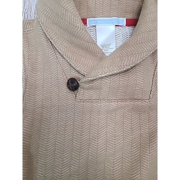Janie And Jack Cowl Neck Pullover Shirt Infants 3-6 Months Sand Beige Pockets - Picture 3 of 6